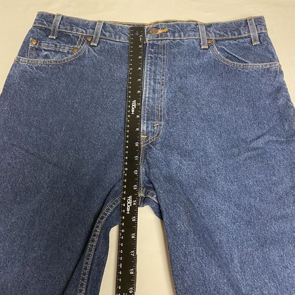 Vintage 90's Levi's 540 Blue Denim Jeans Relaxed Fit Leather Tab Men 38x29 USA - Picture 13 of 16